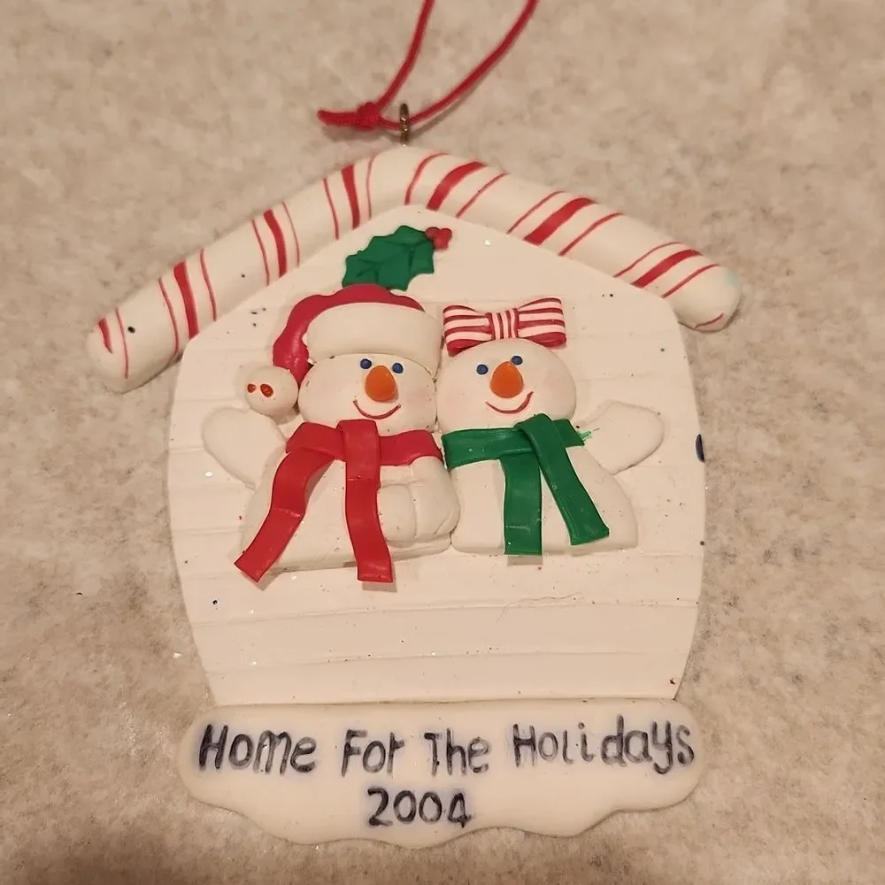 Snowman Home For The Holidays 2004 Christmas Ornament